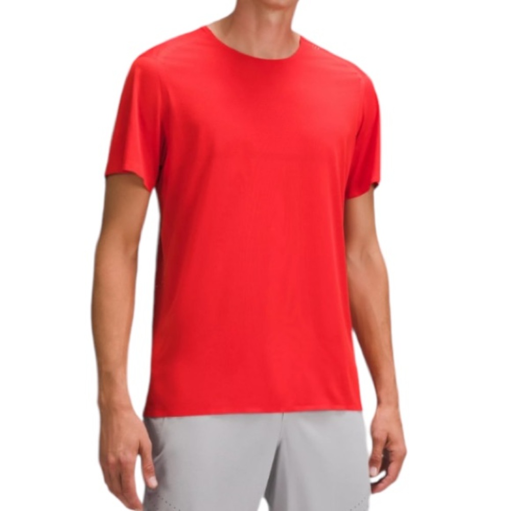 NEW Lululemon Fast &Free SS Breathe Short Sleeve Crew Neck Red T-shirt Size M